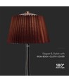 1,5W LED tafellamp, touch dimbaar, bruine kap - CCT, oplaadbaar, chroom, incl. batterij en USB-C