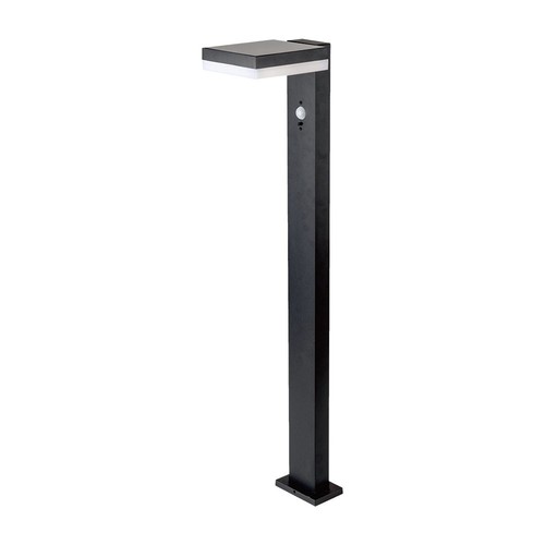 5,5W Solar tuinlamp met sensor - Zwart, PIR-sensor, IP54, zwart