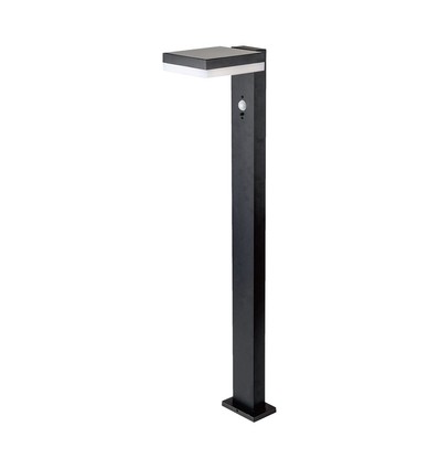 5,5W Solar tuinlamp met sensor - Zwart, PIR-sensor, IP54, zwart