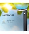 5,5W Solar tuinlamp met sensor - Zwart, PIR-sensor, IP54, zwart