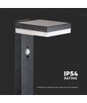 5,5W Solar tuinlamp met sensor - Zwart, PIR-sensor, IP54, zwart