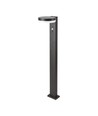 5,5W LED solar tuinlamp met sensor - IP54, 3000K, PIR sensor, zwarte afwerking