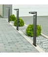 5,5W LED solar tuinlamp met sensor - IP54, 3000K, PIR sensor, zwarte afwerking