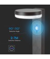 5,5W LED solar tuinlamp met sensor - IP54, 3000K, PIR sensor, zwarte afwerking