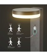 5,5W LED solar tuinlamp met sensor - IP54, 3000K, PIR sensor, zwarte afwerking