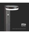 5,5W LED solar tuinlamp met sensor - IP54, 3000K, PIR sensor, zwarte afwerking