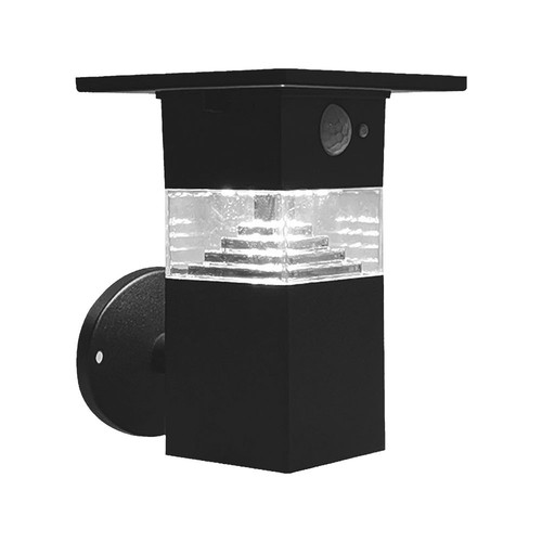 3W Solara wandlamp met sensor - IP54, 250lm, 3000K, solar, 3 jaar garantie