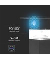 3W Solara wandlamp met sensor - IP54, 250lm, 3000K, solar, 3 jaar garantie