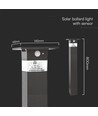 3W Zonnecel Paaltje Lamp - LED, PIR Sensor, IP54