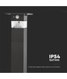 3W Zonnecel Paaltje Lamp - LED, PIR Sensor, IP54