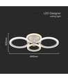 45W LED plafondlamp - 3900lm, 3-staps dimbaar, 3-in-1 CCT, wit, incl. afstandsbediening