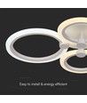 45W LED plafondlamp - 3900lm, 3-staps dimbaar, 3-in-1 CCT, wit, incl. afstandsbediening