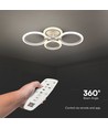 45W LED plafondlamp - 3900lm, 3-staps dimbaar, 3-in-1 CCT, wit, incl. afstandsbediening