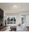 70W LED plafondlamp met afstandsbediening - 6000lm, CCT, dimbaar, wit metaal, 58,5 x 39 cm