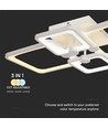 70W LED plafondlamp met afstandsbediening - 6000lm, CCT, dimbaar, wit metaal, 58,5 x 39 cm