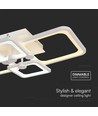 70W LED plafondlamp met afstandsbediening - 6000lm, CCT, dimbaar, wit metaal, 58,5 x 39 cm