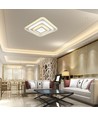 77W LED plafondlamp met afstandsbediening - 6700lm, dimbaar, CCT, RGB, 49,5 x 49,5 cm, witte rand