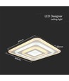 77W LED plafondlamp met afstandsbediening - 6700lm, dimbaar, CCT, RGB, 49,5 x 49,5 cm, witte rand