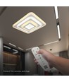 77W LED plafondlamp met afstandsbediening - 6700lm, dimbaar, CCT, RGB, 49,5 x 49,5 cm, witte rand