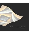 75W Plafondlamp - LED 3-traps dimbaar, 3-in-1, Afstandsbediening, Wit Huis, IP20