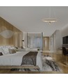 45W LED pendel, Ø60cm, geborsteld goud - 5500lm, 3000K, designer hanglamp, IP20