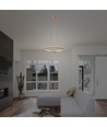 45W LED pendel, Ø60cm, Brush Gold - 5500lm, 4000K, IP20, in hoogte verstelbaar