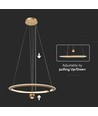 45W LED pendel, Ø60cm, Brush Gold - 5500lm, 4000K, IP20, in hoogte verstelbaar