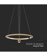 45W LED pendel, Ø60cm, Brush Gold - 5500lm, 4000K, IP20, in hoogte verstelbaar