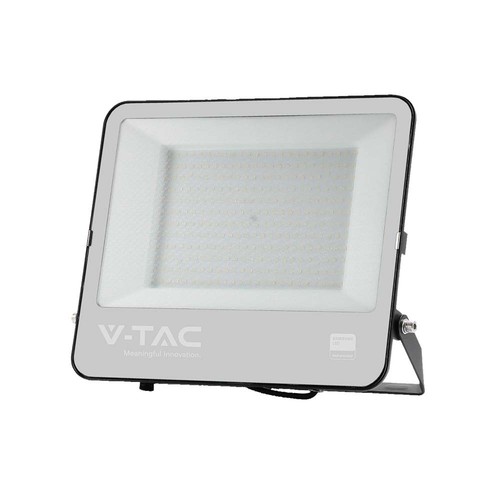 200W breedstraler - IP65, zwart, werklamp, Samsung LED-chip, 1m snoer, 6500K, grijs matglas