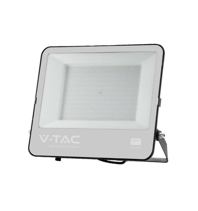 200W breedstraler - IP65, zwart, werklamp, Samsung LED-chip, 1m snoer, 6500K, grijs matglas