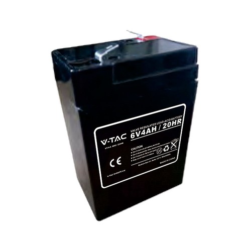 6V 4Ah loodaccu - 70x47x107mm, oplaadbaar, VRLA, AGM-accu