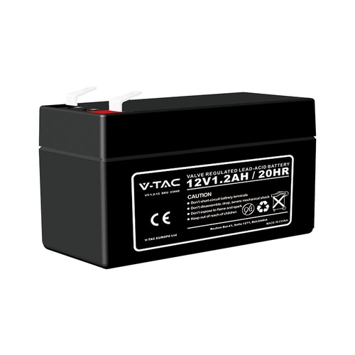 1,3Ah 12V loodaccu - 97x43x57mm, ABS kunststof, 12V DC
