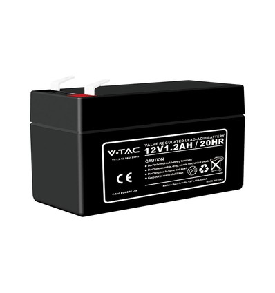 1,3Ah 12V loodaccu - 97x43x57mm, ABS kunststof, 12V DC