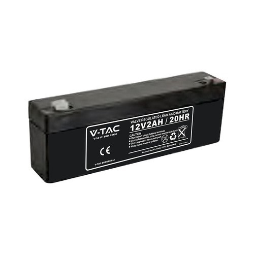 2,0Ah 12V loodaccu - 178x36x66mm, VRLA, oplaadbaar