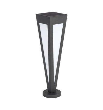 2W LED solar tuinlamp - 3000K, zwart, 3.7V batterij, IP-klasse, tot 8 uur brandtijd