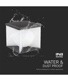 3W LED solar tuinlamp, Cube - IP65, 3000K, warm wit, zwart/wit, 20,5 x 20,5 cm