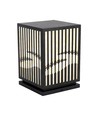 E27 tuinlamp CUBE - IP65, zwart, vierkant, modern design, zonder lichtbron