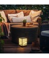 E27 tuinlamp CUBE - IP65, zwart, vierkant, modern design, zonder lichtbron