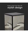 E27 tuinlamp CUBE - IP65, zwart, vierkant, modern design, zonder lichtbron