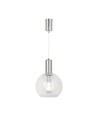 5W LED hanglamp van helder glas - Ø20cm, 3000K, staal en acryl, transparant