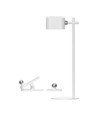 Oplaadbare 3-in-1 LED-lamp - Magnetisch, dimbaar, CCT, up/down-licht, wit, incl. voet en 2 stuks montagebeugels