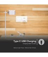 Oplaadbare 3-in-1 LED-lamp - Magnetisch, dimbaar, CCT, up/down-licht, wit, incl. voet en 2 stuks montagebeugels
