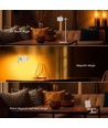 Oplaadbare 3-in-1 LED-lamp - Magnetisch, dimbaar, CCT, up/down-licht, wit, incl. voet en 2 stuks montagebeugels