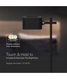 Oplaadbare 3-in-1 LED-lamp - Magnetisch, dimbaar, CCT, up/down-licht, zwart, incl. voet en 2 stuks montagebeugels