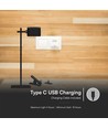 Oplaadbare 3-in-1 LED-lamp - Magnetisch, dimbaar, CCT, up/down-licht, zwart, incl. voet en 2 stuks montagebeugels