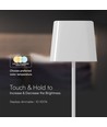 5W LED magnetische solar tafellamp - Touch dimbaar, CCT, IP65, wit, draagbaar, oplaadbaar