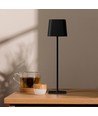 5W LED solar magnetische tafellamp - Touch dimbaar, CCT, IP65, zwart, 400lm, incl. batterij