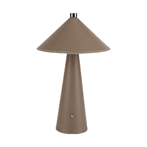 3W oplaadbare LED tafellamp, bruin - 3-in-1 CCT, dimbaar, touch control, USB-C, 4000mAh batterij