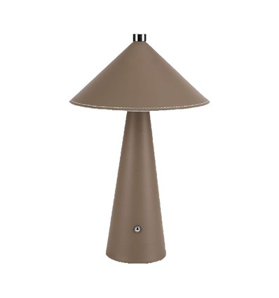3W oplaadbare LED tafellamp, bruin - 3-in-1 CCT, dimbaar, touch control, USB-C, 4000mAh batterij
