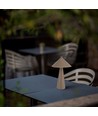 3W oplaadbare LED tafellamp, bruin - 3-in-1 CCT, dimbaar, touch control, USB-C, 4000mAh batterij